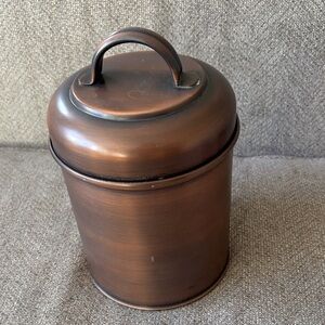 Pier 1 imports Copper-Toned Metal Canister with Lid